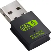 USB Wifi Bluetooth Adapter, 600Mbps Dual Band 2.4/5Ghz Wireless Network External