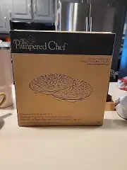Brand New In Box! The Pampered Chef #1241 Microwave Chip Maker (set of 2)