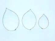 Rose Leaf (Tea Rose) 73, 63 and 45mm cutters Valley Cutter Company -Sugarcraft