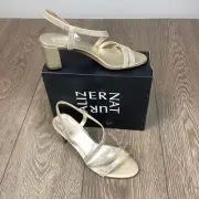 Naturalizer Women's Vanessa2 Strappy Heeled Sandal Chunk Heel Tan Crème Brûlée