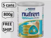 5 Cans Nestle NUTREN OPTIMUM Complete Nutrition 800g Vanilla Flavor