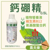 在飛比找momo購物網優惠-【農夫樂】鈣硼精 0.5L 液體肥料(鈣肥 硼肥 肥料 螯合