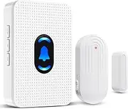 Daytech Door Sensor Chime Entry Alert Chime Wireless Door Window Open Alarm with 5 Volume Levels for Home Store Apartment Office Entrance, 1 Receiver & 1 Sensor