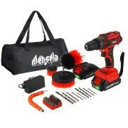 Mensela ED-LX2 18V Cordless Brushless Impact Drill Driver Electric Hammer Drill Screwdriver 25+3 Gear Torque 2 Variable