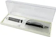 Pentel Energel Metallic Liquid Gel Pen 0.7mm Medium Nib Black Barrel Black Ink In a Premium Case (BL407A-PBOX)