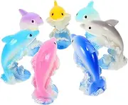 FUNNETOYU 7pcs Dolphin Decor Cute Miniature Dolphin Figurines for Micro Landscape and Lawn Decoration Adorable Ocean Animal Models for Craft Projects and Home Decor