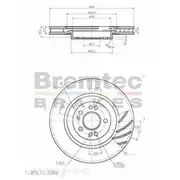 Bremtec Euro-Line GeoZinc Coated Brake Rotor - BDR14670EL