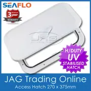 SEAFLO WHITE ACCESS HATCH & LID 270 x 375mm - Boat/Marine/Caravan/RV/Storage