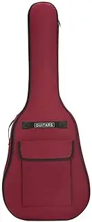 Guitar Bag for 40/41inch 600d Oxford Cloth Adjustable Guitar Gig Bag Waterproof Soft Guitar Backpack with Shoulder Trap Handle Large Capacity Dark Red Acoustic Guitar Case Guitar Case Classical Guita