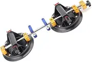 [ZHDBD] Seamless Seam Setter 1PC/2PCS Seamless Stone Seam Setter Manual Rubber Vacuum Leveling Setter for Joint with 8" Suction Cups Horizontal Bar Tile Gap Regulator (Color : 1PC Box)