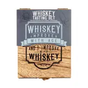 Boxer Gifts Whiskey Tasting Lowball Glass/Journal Dads Party Drinking Set