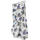 Pickle And Dot Cool Cats Print Oversize Plush Throw Blanket in White Multi 60x70