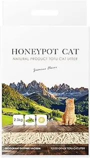 Honeypot Cat Biodegradable Honeypot Tofu Cat Litter Flushable Litter | Dust Free | Strong Deodoriser | Clumping | Pet Friendly | 2.3 kg, Jasmine