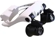 LRXIYODE Lighted Magnifying Glass Bench Magnifier Magnifying Lamp Clip on Magnifying Glasses Jewelry Loupes Magnifier with Light Clip on Magnifiers for Optical Magnifying Glasses White