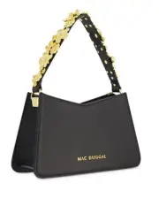 $398 Mac DuggalMini Floral-Strap Leather Shoulder Bag
