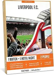 Tick&Box - Gift Box - Liverpool Match Stay for 2-1 Night Stay - Visit The Home of Football - Football Gift - Unique Experience for a True Liverpool Souvenir - Valid for 2 Years