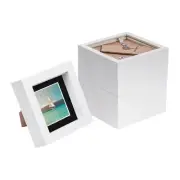 5x White 4" x 4" 3D Box Photo Frames Black 2" x 2" Mount Craft Shadow Picture