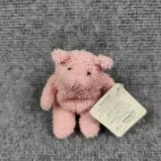 Russ Hamlet Pig Plush Bitty Buddies Pink Terrycloth Beanie Stuffed Animal New