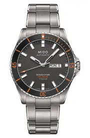 MIDO Ocean Star Diver Bracelet Watch, 42mm in Grey at Nordstrom One Size