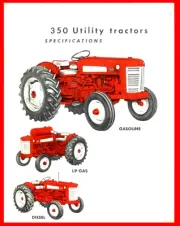 IH International 350 Utility Tractors Specifications Pamphlet 4pg Brochure Flyer
