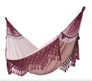 La Siesta Bossanova Organic Cotton Kingsize Classic Hammock, Bordeaux