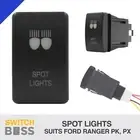 SPOT LIGHTS - BLUE LED Push Switch Suit FORD RANGER PK PX Dash 2009-2015 12v
