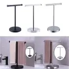 Stainless Steel T Shape Free-Standing Towel Holder Stand Towel Rack for Home