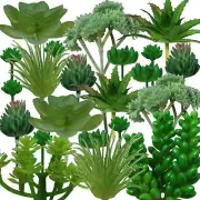 Succulents Plants Artificial 22pcs Green Fake Succulents Mini Faux Succulents...