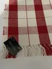 SET OF 4 NEW Robert Stanley FringeFabric Placemat Buffalo Check Red White