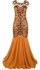 PrettyGuide Women 's 1920s Orange Sequin Gatsby Maxi Prom Party Dress
