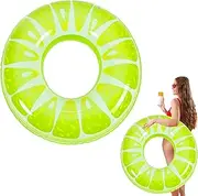 Fruit Pool Floats | Fruit Swimming Rings, Orange Lime Watermelon Kiwi Swim Tube Raft | Funny Large Pool Ring Float Fun Portable for Swimming Pool