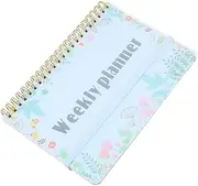 LALAFINA Creative Portable Planning Notebook Daily Schedule Notepad for Students Teachers Professionals for Organizing Tasks Goals Soft Imitation Cover Easy to Write