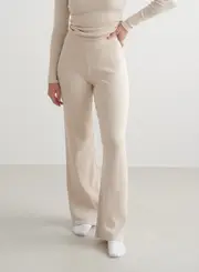 [AIM'N AU] Café Au Lait Ribbed Wool Wide Pants