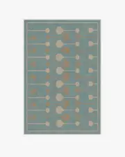 120' x 185' | Machine Washable Runner Rug | Kid & Pet Friendly | Indoor Rug | Jonathan Adler Droplet Blue Tufted Rug | Ruggable
