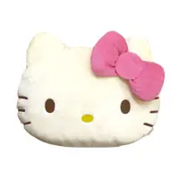 在飛比找樂天市場購物網優惠-小禮堂 Hello Kitty 絨毛大臉造型抱枕 (粉蝴蝶結