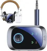 Transmitter Receiver - Bluetoothh Headphone Adapter | Wireless Receiver for Headphones | Multipoint Stereo HiFi Double Stream with Mic | HD for Tvs PC Cell Phones Speakers Headphones Accessory