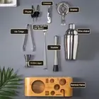 10pcs Cocktail Shaker Set Stainless Steel Bartender Kit Cocktail Party Bar Tools