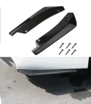 2pcs Universal Gloss Black Rear Bumper Lip Diffuser Splitter Canard Protector (for: Kia)
