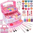 Washable Real Kids-Makeup Toy Kit 3-12 Years Old Girls Unicorn Birthday gift