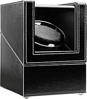 [INMAKER] SMOQIO Watch Winder, Watch Winders for Automatic Watches in Black Leather, 2 Rotational Mode with Quiet Motor, Suit to Rolex, Cartier, IWC,OMGA, Patek Philippe, Baguette etc…