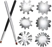 Beatifufu 8Pcs French Manicure Templates for Nail Art Flexible Molding Tool for Nails Suitable for Beginners and Professionals for DIY Manicures