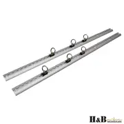 (2Tracks+6Rings) 1M Sloped Edges L Track Anchor Track Tie Down Point Rail