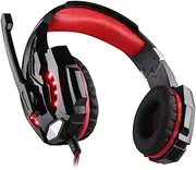 HOMSFOU Gaming Headphones Led Light Soft Cushion Noise Canceling Microphone Comfortable for Long Hours