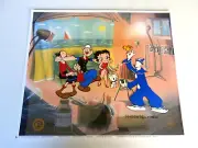 Myron Waldman Popeye Betty Boop Olive Swee'Pea "Photo Op" Animation Cel Signed