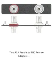 Extron (White) Two RCA Female to BNC Female Adapters 70-094-21