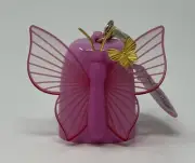 NO LIGHT BATH & BODY WORKS PINK BUTTERFLY POCKETBAC HAND SANITIZER HOLDER CLIP