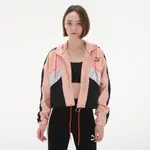 @SIX@PUMA TFS 橘黑白 拼接 連帽外套 短版 女 597061-70