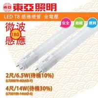 在飛比找樂天市場購物網優惠-〖東亞〗 T8 LED燈管 2尺 6.5W 4尺 14W 微