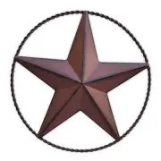 Barn Star Wall Decor, Metal Stars for Outside or Inside of House, Iron 9.5" Red