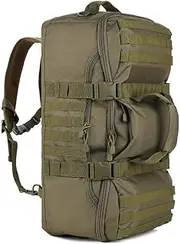 [Generic] Travel Bag Large Capaci Camping Backpack Duffel Bag 56-75L for Activities Sports Travel Army Green One Size